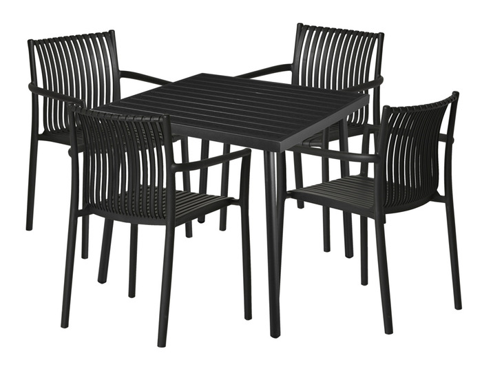 Trädgårdsstol Wien Svart Sunlife